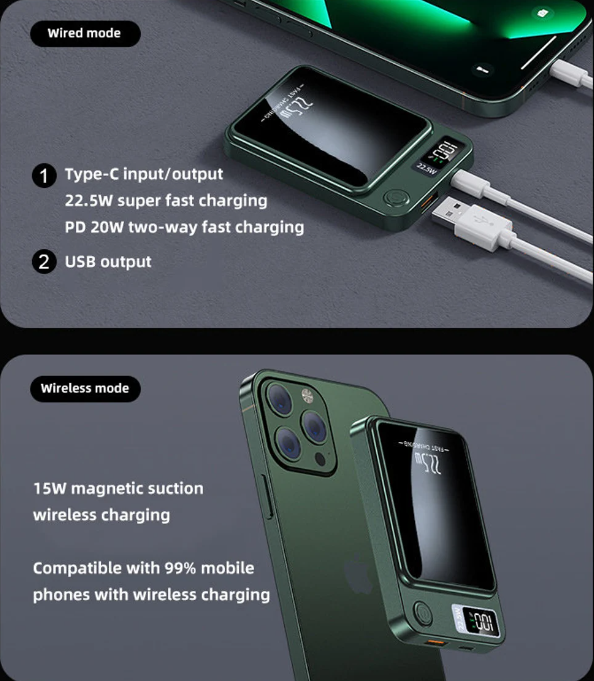 Wireless magnetic power bank