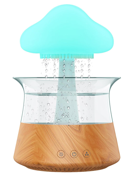 Mushroom rain cloud humidifier