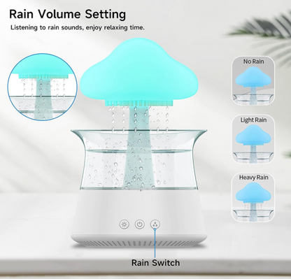 Mushroom rain cloud humidifier